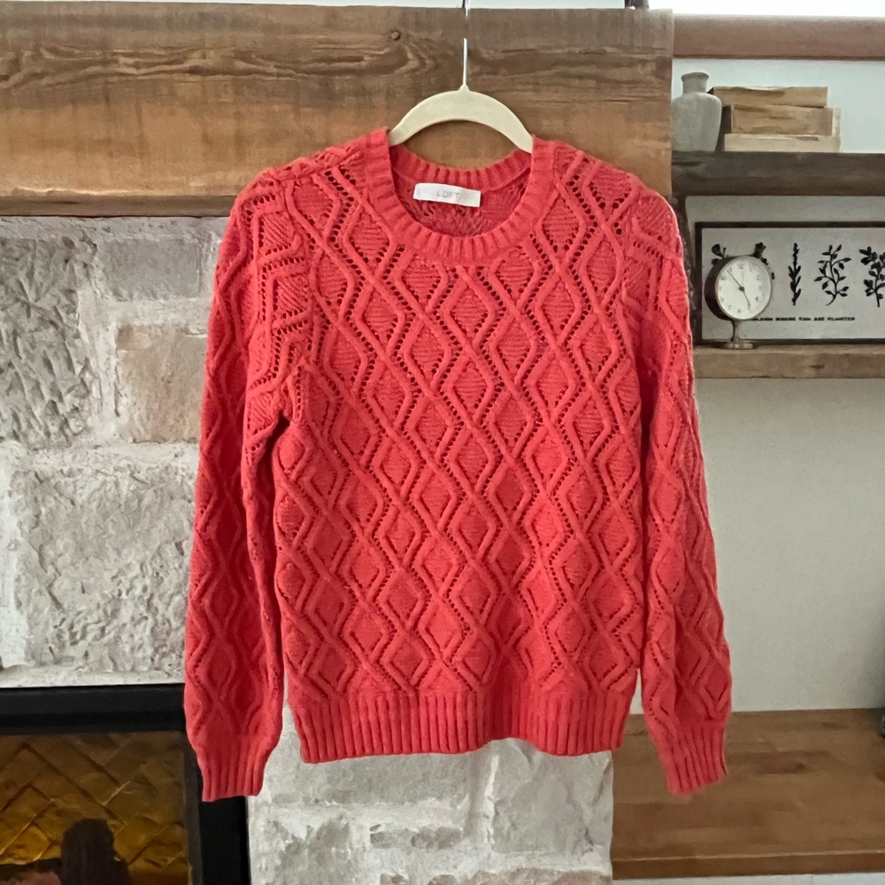 Loft red sweater small